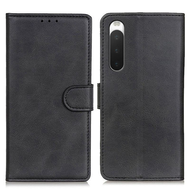 Flip Cover Sony Xperia 10 IV Mat Imiteret Læder