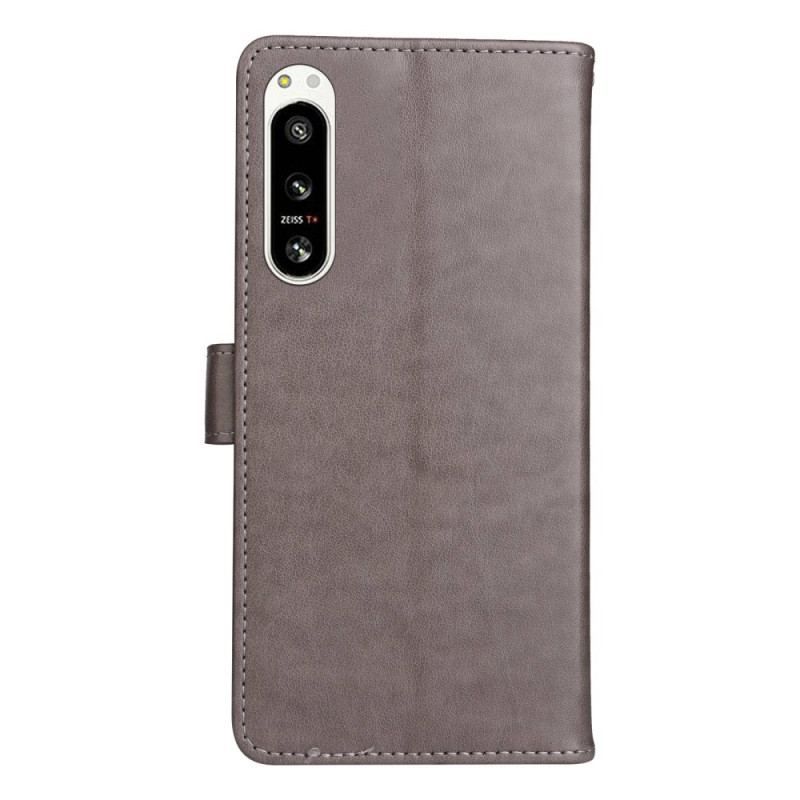 Flip Cover Sony Xperia 5 IV Med Snor Kat Og Bi Med Snor