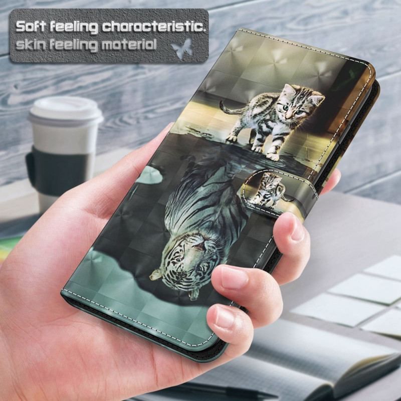 Flip Cover Sony Xperia 5 IV Med Snor Strappy Kitten Dream