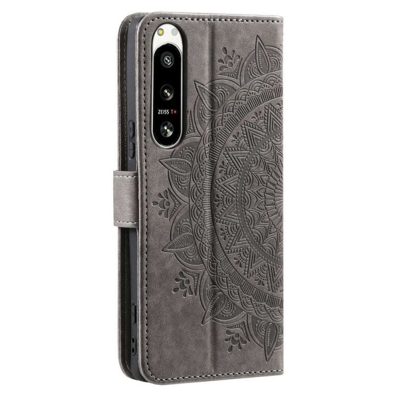 Flip Cover Sony Xperia 5 IV Med Snor Strappy Sun Mandala