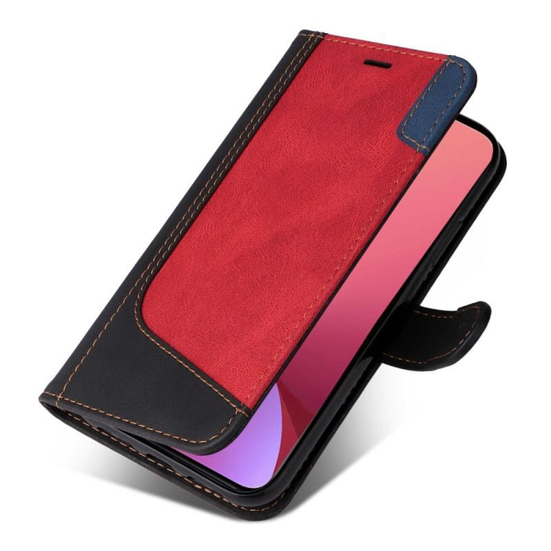 Flip Cover Xiaomi 12 / 12X Med Snor Trefarvet Rem