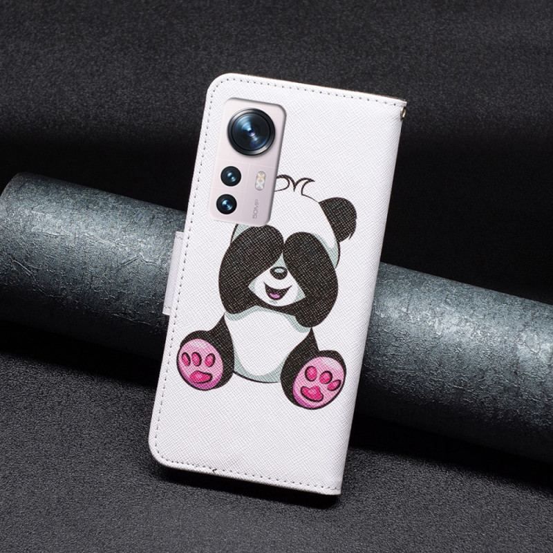 Flip Cover Xiaomi 12 / 12X Panda Sjov