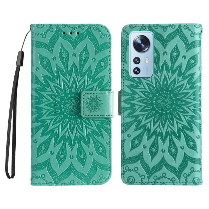 Flip Cover Xiaomi 12 Lite Mandala Sun Med Snor