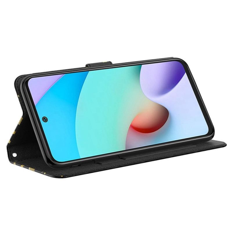 Flip Cover Xiaomi 12 Lite Med Snor Thong Sommerfugle