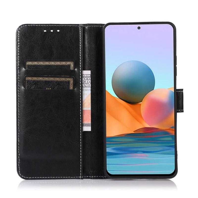 Flip Cover Xiaomi 12 Pro Couture Lædereffekt