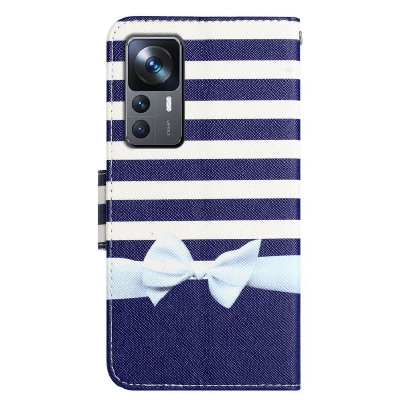 Flip Cover Xiaomi 12T / 12T Pro Med Snor Navy Rem