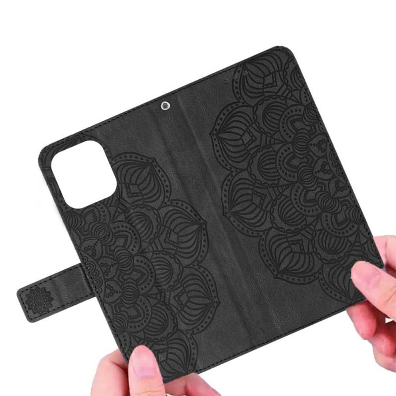 Flip Cover Xiaomi 12T / 12T Pro Med Snor Strappy Barok Mandala