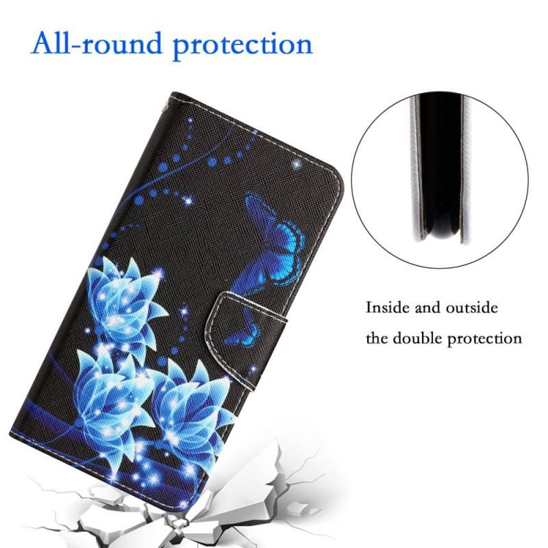 Flip Cover Xiaomi 12T / 12T Pro Med Snor Strappy Moth