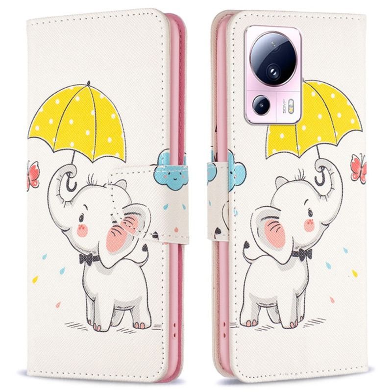 Flip Cover Xiaomi 13 Lite Baby Elefant