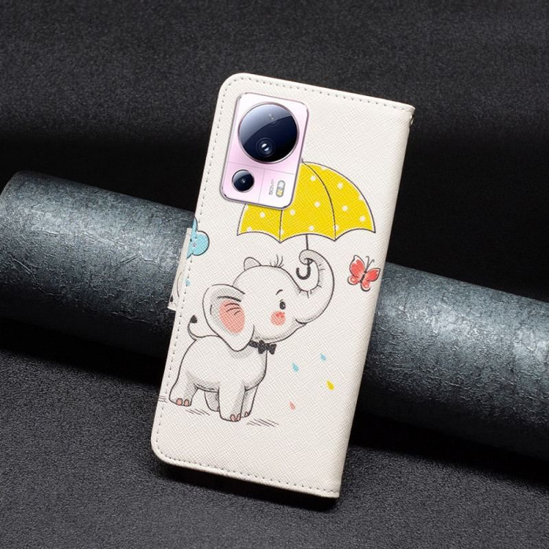 Flip Cover Xiaomi 13 Lite Baby Elefant