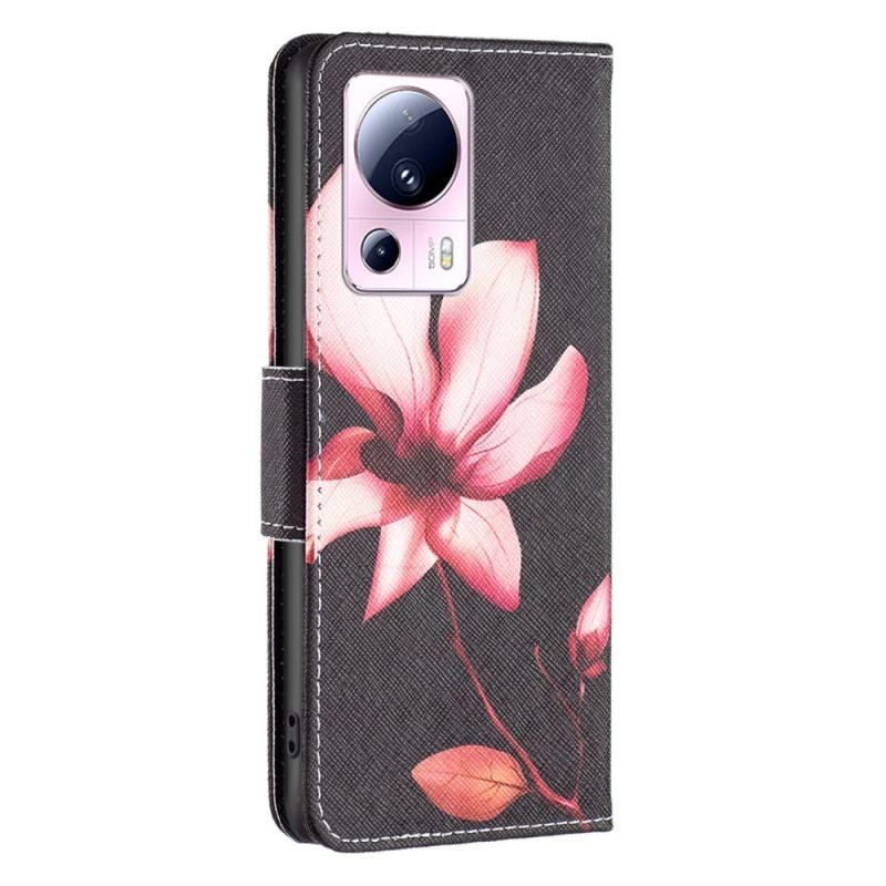 Flip Cover Xiaomi 13 Lite Lyserød Blomst