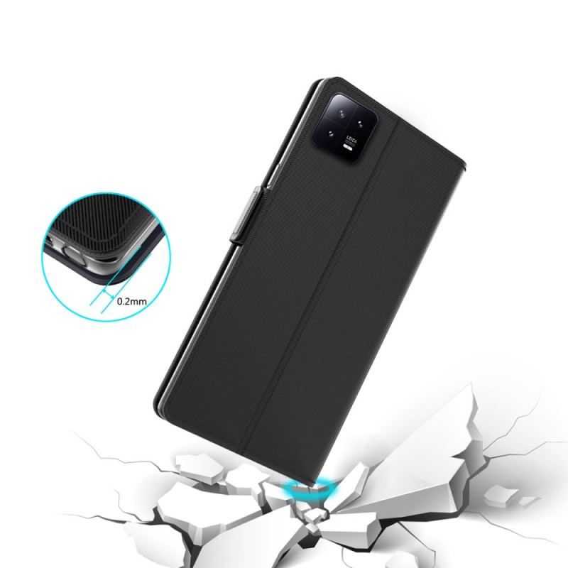 Flip Cover Xiaomi 13 Pro Aftageligt Spejl Og Kortholder