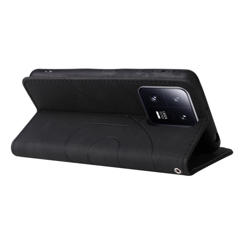 Flip Cover Xiaomi 13 Pro Med Snor Tofarvet Rem