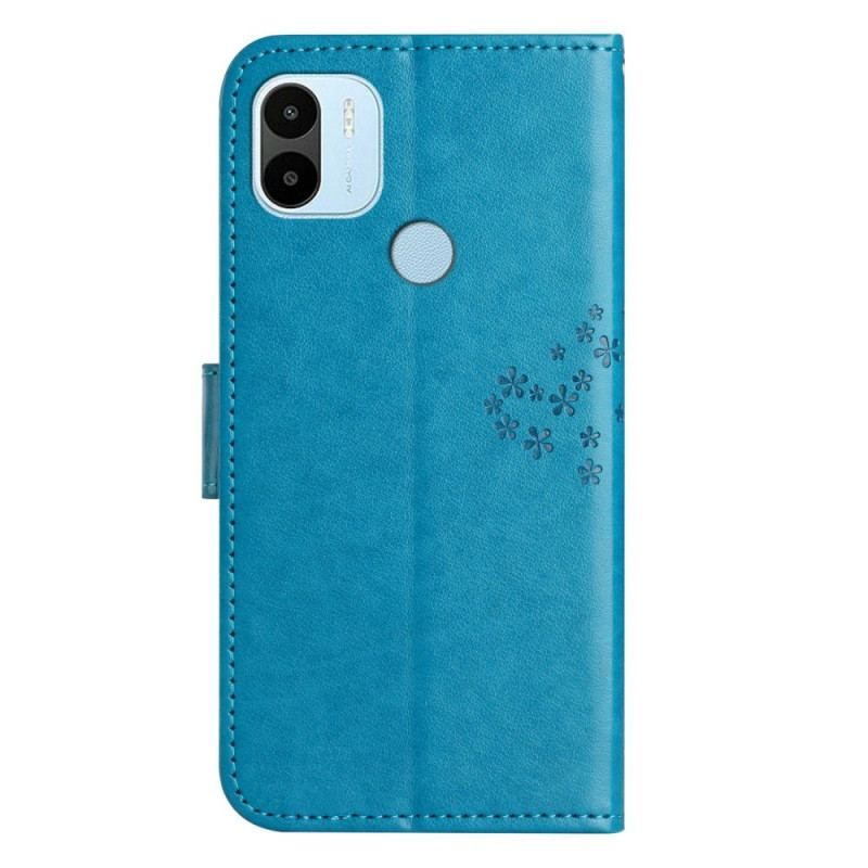 Flip Cover Xiaomi Redmi A1 Med Snor Thong Træ Og Ugler