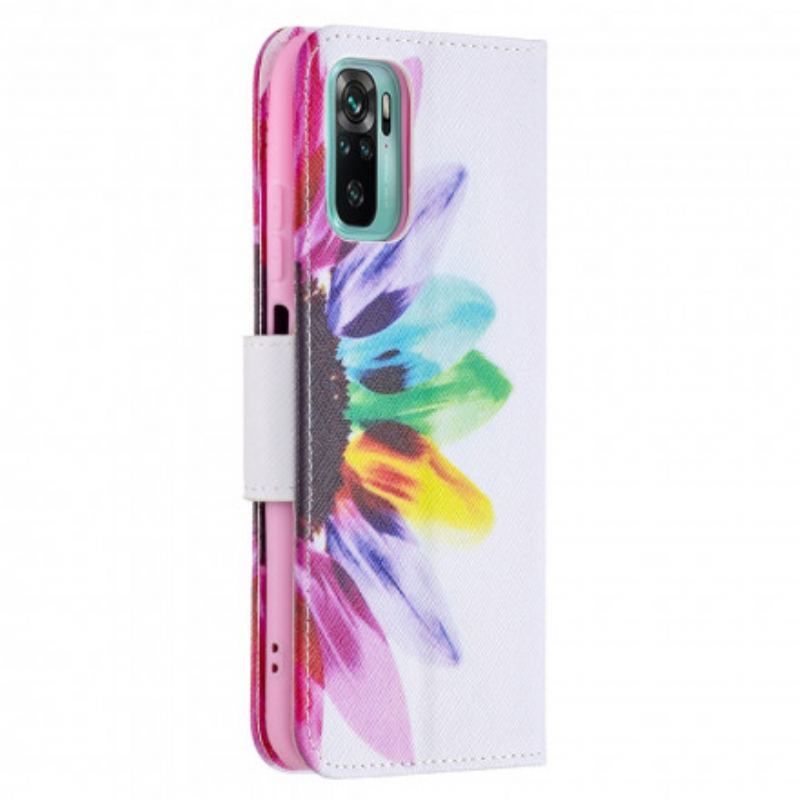 Flip Cover Xiaomi Redmi Note 10 / 10S Akvarel Blomst