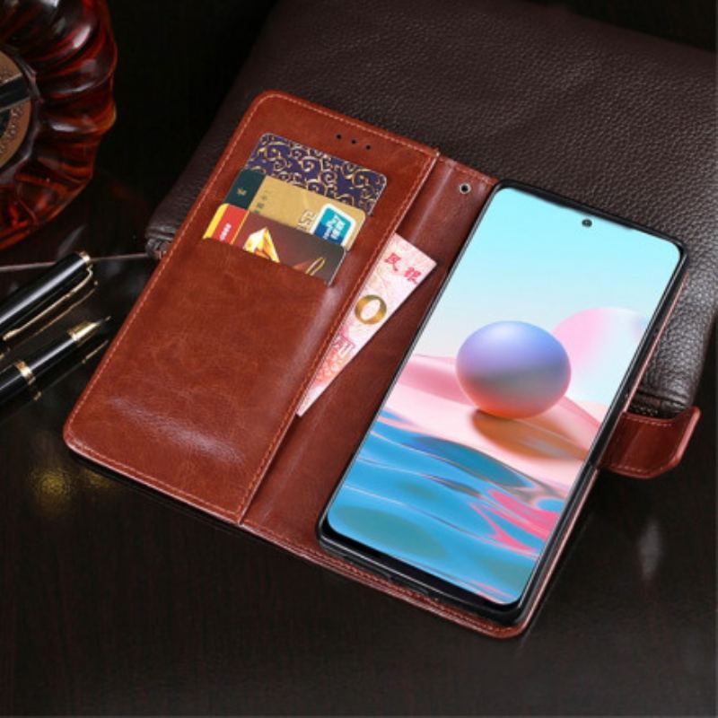 Flip Cover Xiaomi Redmi Note 10 / 10S Imiteret Læder Idewei