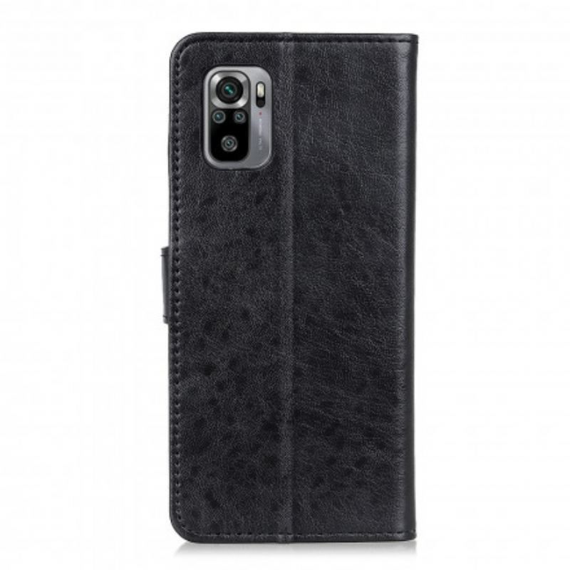 Flip Cover Xiaomi Redmi Note 10 / 10S Tekstureret Kunstlæder