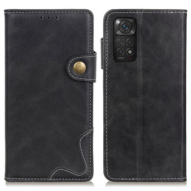 Flip Cover Xiaomi Redmi Note 11 / 11S Kunstnerisk Og Sømme