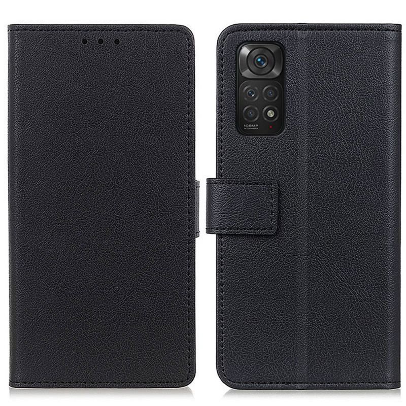 Flip Cover Xiaomi Redmi Note 11 / 11S Premium Litchi Imiteret Læder