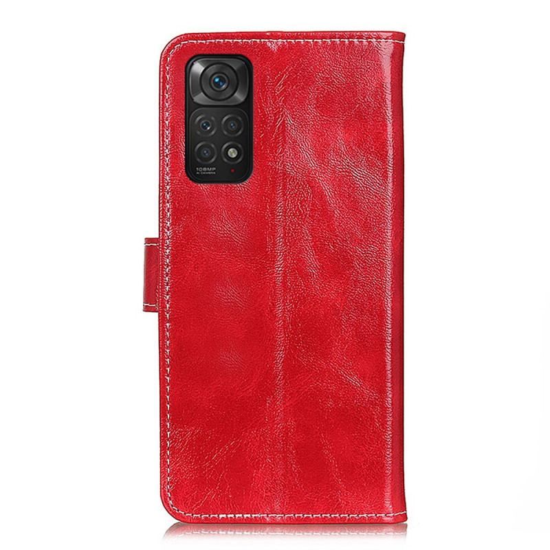 Flip Cover Xiaomi Redmi Note 11 / 11S Skinnende Og Blottede Sømme