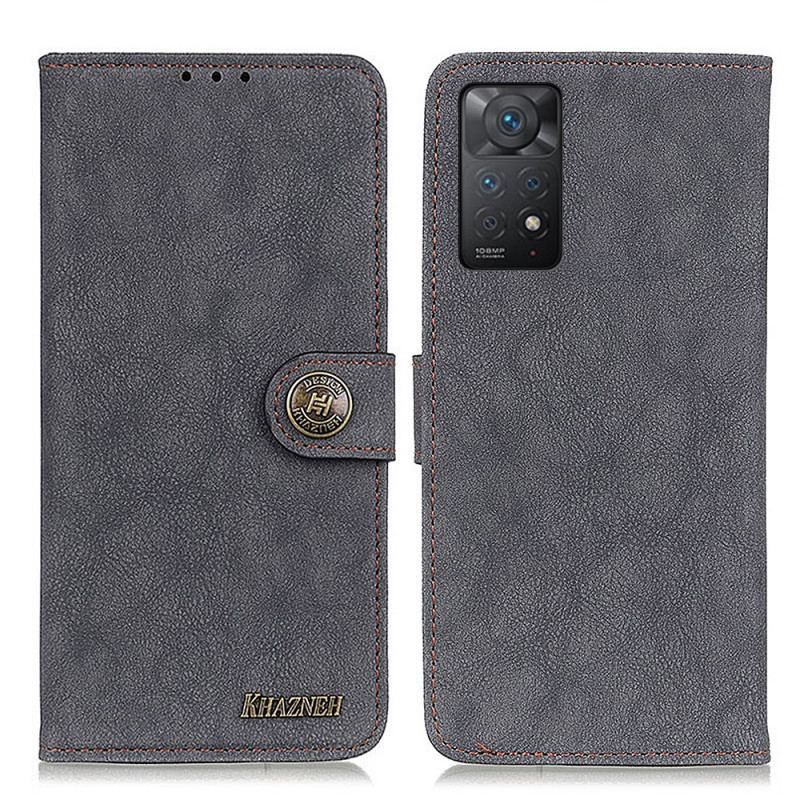 Flip Cover Xiaomi Redmi Note 11 Pro / 11 Pro 5G Khazneh Retro Split Imiteret Læder