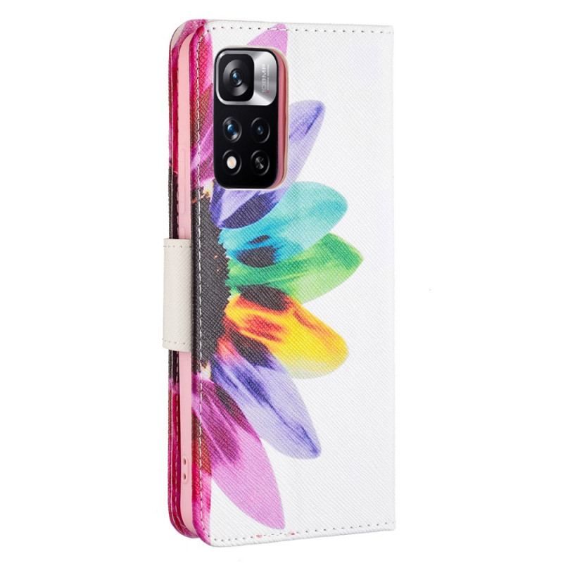 Flip Cover Xiaomi Redmi Note 11 Pro Plus 5G Akvarel Blomst