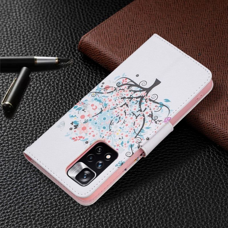 Flip Cover Xiaomi Redmi Note 11 Pro Plus 5G Blomstret Træ