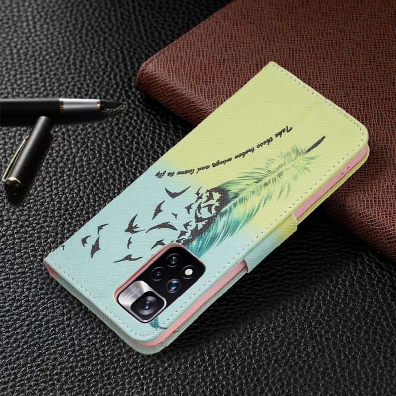 Flip Cover Xiaomi Redmi Note 11 Pro Plus 5G Lære At Flyve