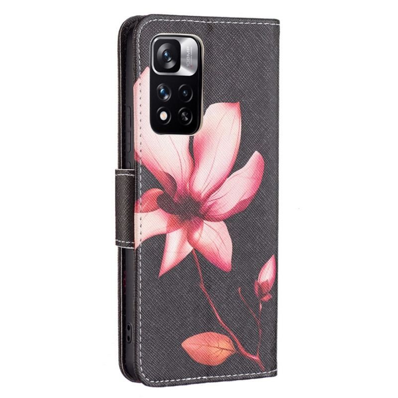 Flip Cover Xiaomi Redmi Note 11 Pro Plus 5G Lyserød Blomst