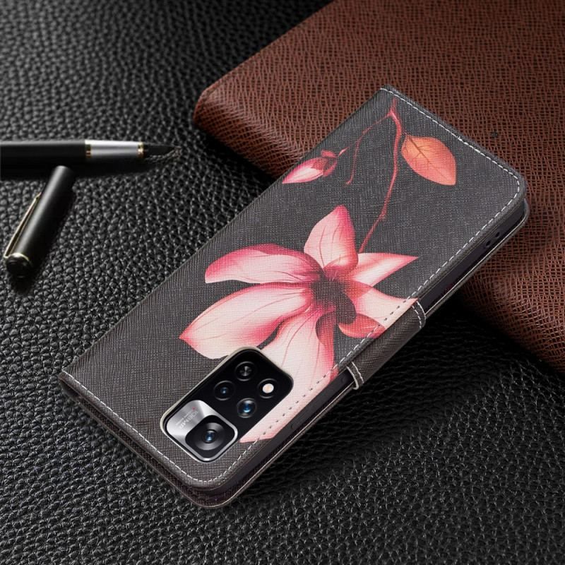 Flip Cover Xiaomi Redmi Note 11 Pro Plus 5G Lyserød Blomst