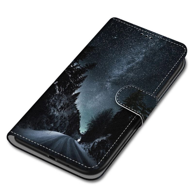 Flip Cover Xiaomi Redmi Note 11 Pro Plus 5G Med Snor Lanyard Landskab