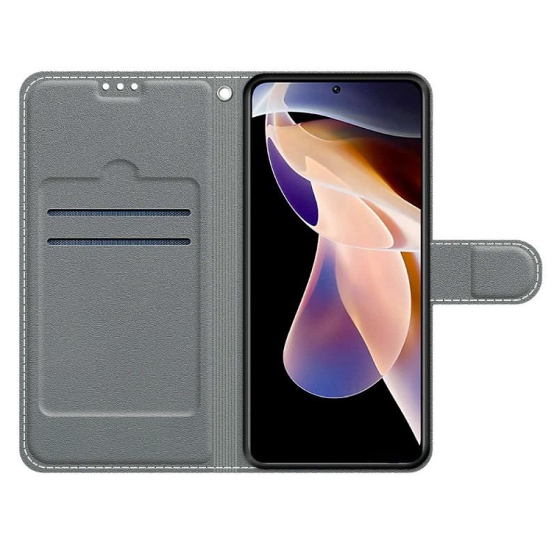 Flip Cover Xiaomi Redmi Note 11 Pro Plus 5G Med Snor Thong Cat Fan