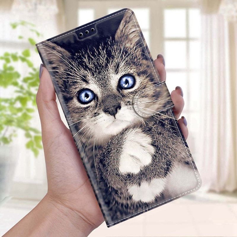 Flip Cover Xiaomi Redmi Note 11 Pro Plus 5G Med Snor Thong Cat Fan