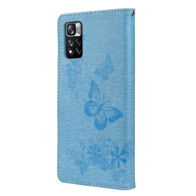 Flip Cover Xiaomi Redmi Note 11 Pro Plus 5G Sommerfugle