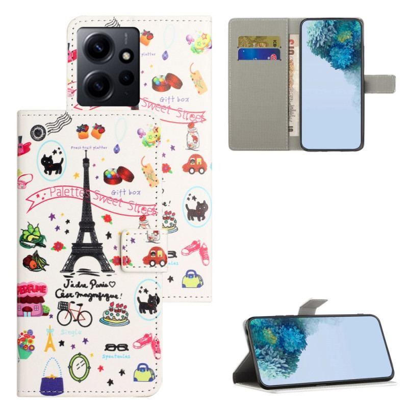 Flip Cover Xiaomi Redmi Note 12 4G Jeg Elsker Paris