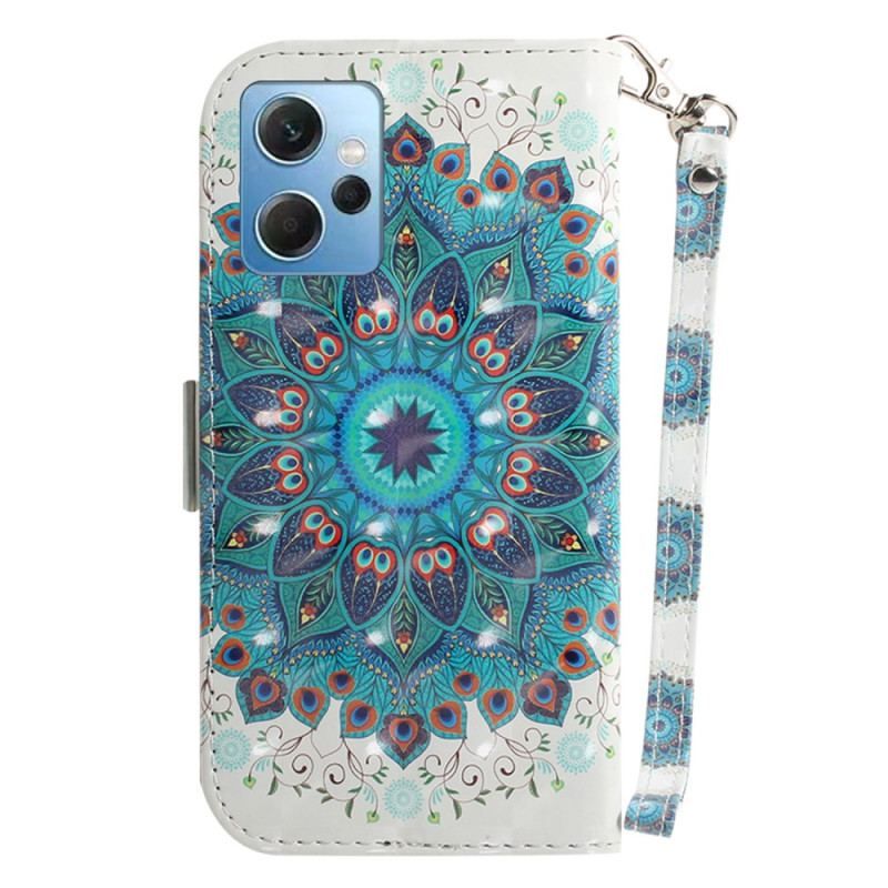 Flip Cover Xiaomi Redmi Note 12 4G Med Snor Strappy Mandala