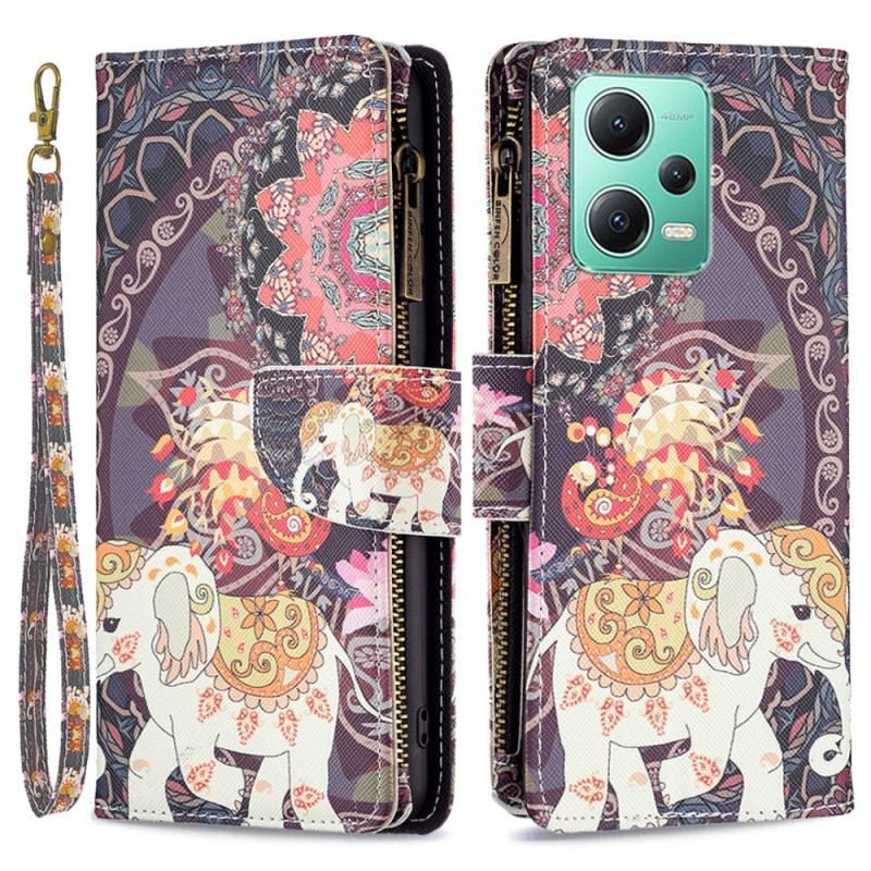 Flip Cover Xiaomi Redmi Note 12 5G Elefant Lynlåslomme