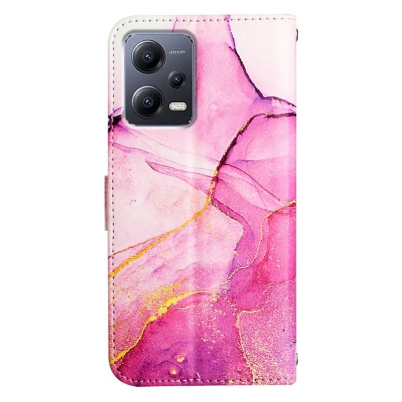 Flip Cover Xiaomi Redmi Note 12 5G Marmor Skulderrem