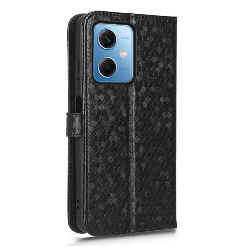 Flip Cover Xiaomi Redmi Note 12 5G Med Snor 3d Mønster Strappy