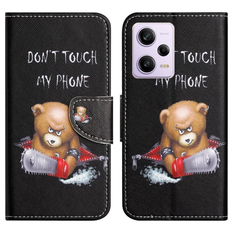 Flip Cover Xiaomi Redmi Note 12 5G Med Snor Farlig Thong Bear