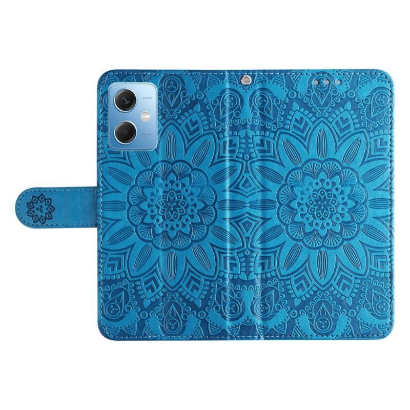 Flip Cover Xiaomi Redmi Note 12 5G Med Snor Mandala Dekoration Med Rem