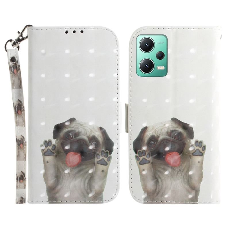 Flip Cover Xiaomi Redmi Note 12 5G Med Snor Thong Pug