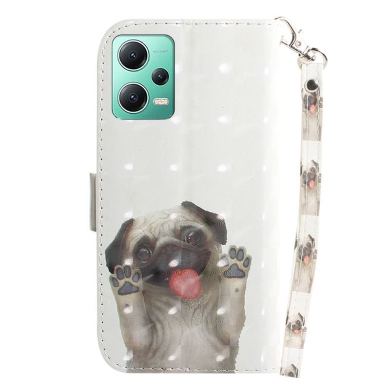 Flip Cover Xiaomi Redmi Note 12 5G Med Snor Thong Pug