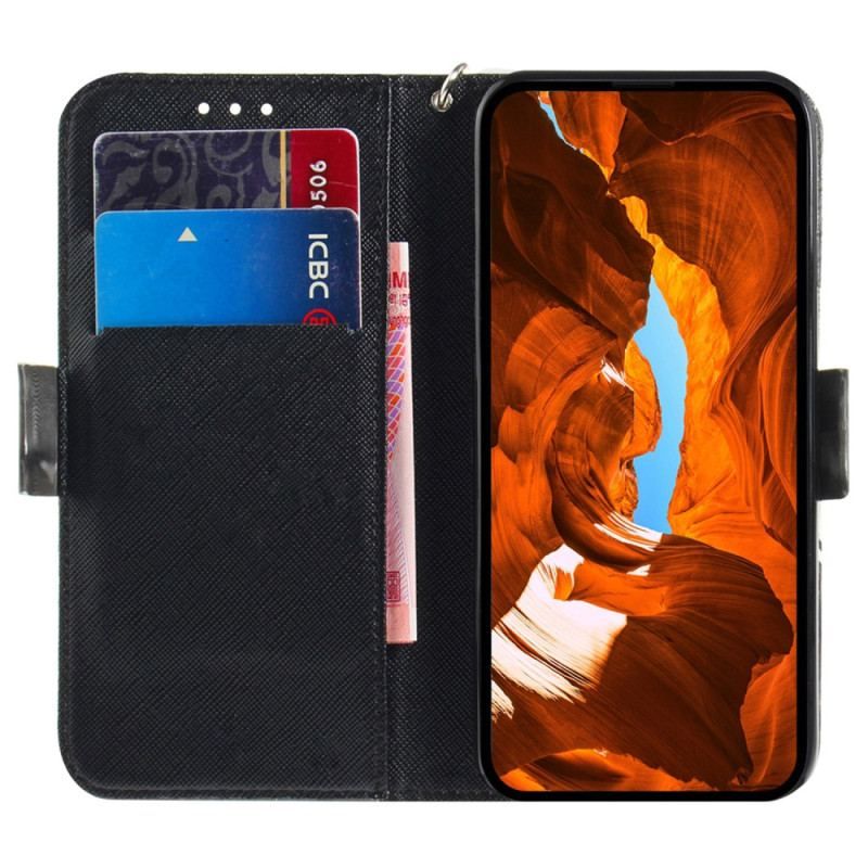 Flip Cover Xiaomi Redmi Note 12 5G Med Snor Thong Safari Dyr