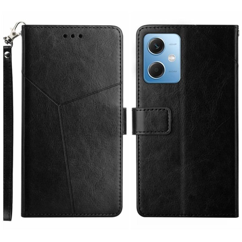 Flip Cover Xiaomi Redmi Note 12 5G Med Snor Y Strappy Design