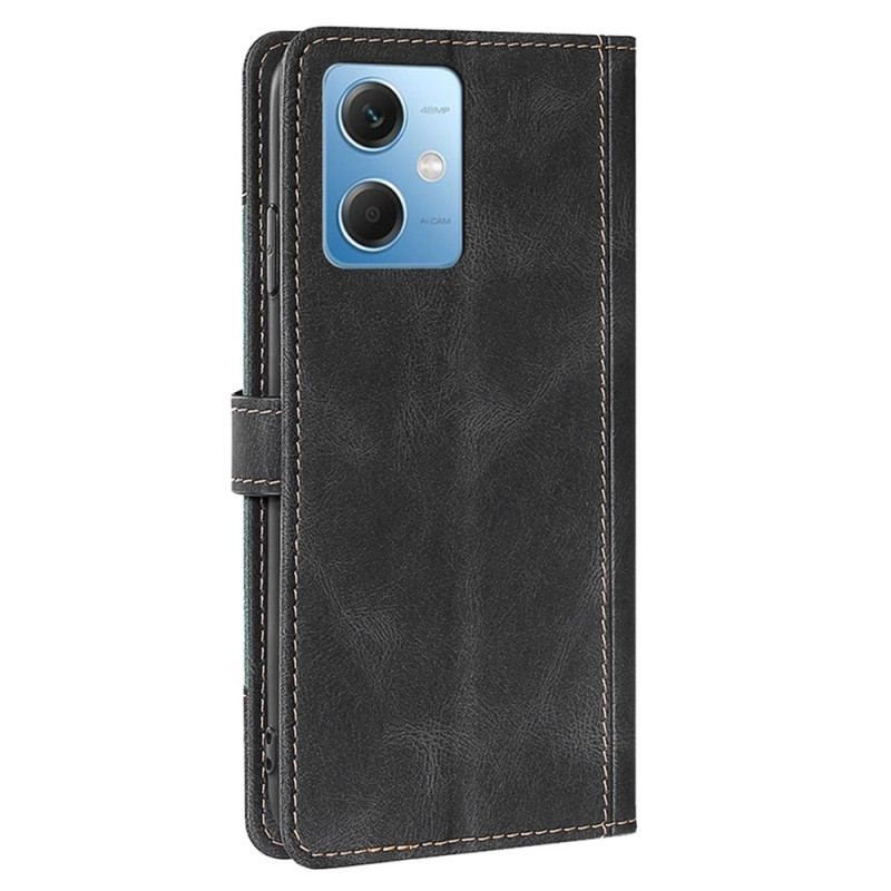 Flip Cover Xiaomi Redmi Note 12 5G Tofarvet Blomster