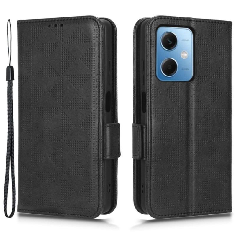 Flip Cover Xiaomi Redmi Note 12 5G Trekanter Med Snor