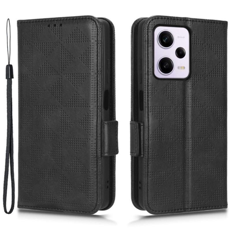 Flip Cover Xiaomi Redmi Note 12 Pro Plus Trekanter Med Snor