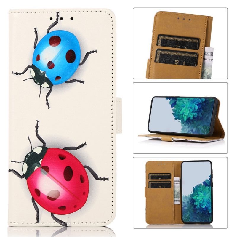 Læder Cover Honor 50 Pro Pro Ladybugs