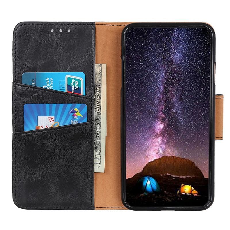 Læder Cover Honor Magic 4 Lite 5G Flip Cover Tekstur Magnetisk Flap